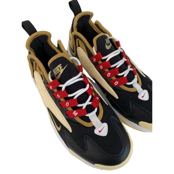 Nike Zoom 2K Sneakers Black/Gold US Size 5 women A00354-005 Running 7989 - Picture 3 of 12
